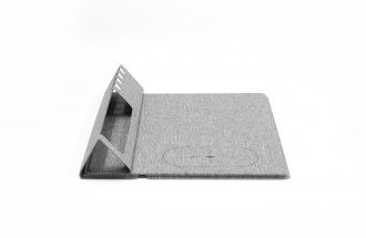 Evopad Charge Eco - Podkładka po mysz z ładowarką bezprzewodową & stojak na telefon wykonana z materiału RPET