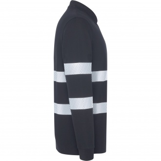 FORAN L/S - Koszulka polo z długim rękawem i z paskami odblaskowymi o wysokiej widoczności