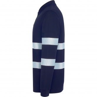 FORAN L/S - Koszulka polo z długim rękawem i z paskami odblaskowymi o wysokiej widoczności