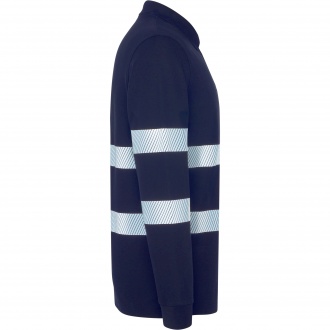 FORAN L/S - Koszulka polo z długim rękawem i z paskami odblaskowymi o wysokiej widoczności