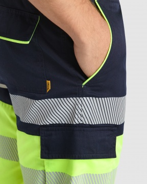 LADA - Dwukolorowe krótkie spodenki robocze o wysokiej widoczności