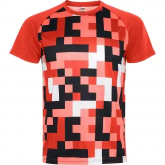 VENTOR - Koszulka techniczna unisex 150 g/m² z geometrycznym wzorem