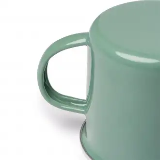 CARDIF - Metalowy kubek emaliowany w stylu retro o pojemności 380ml