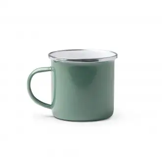 CARDIF - Metalowy kubek emaliowany w stylu retro o pojemności 380ml