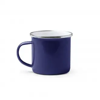 CARDIF - Metalowy kubek emaliowany w stylu retro o pojemności 380ml
