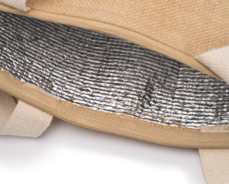 MOREA - Torba z bawełny i juty z izotermicznym wnętrzem