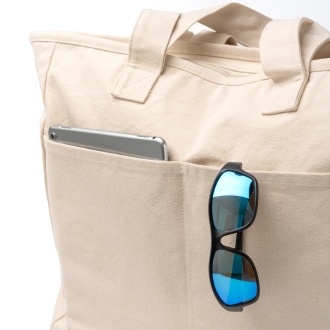 TONGA - Recycled cotton bag with double handles, 420 g/m²