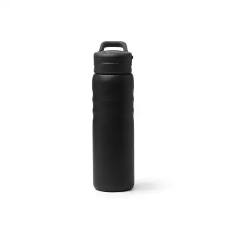 TUXLEY - Butelka z podwójnymi ściankami ze stali nierdzewnej z recyklingu, słomka i uchwyt, 710ml