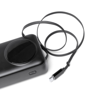 PERAL - 20,000 mAh Power Bank, LED display, built-in USB-C cable