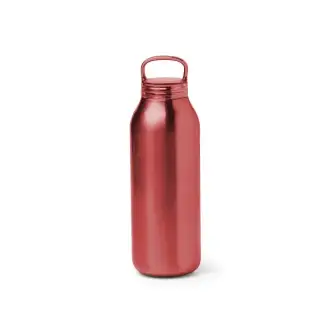 BONTAX - Butelka z podwójnymi ściankami ze stali nierdzewnej z zakrętką z uchwytem, 500ml