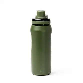 GERALD - Butelka z podwójnymi ściankami ze stali nierdzewnej z recyklingu, zakrętka z uchwytem, 600ml