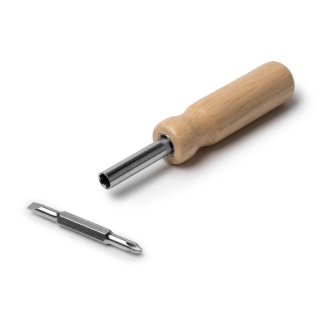 YADOR - Śrubokręt z drewnianą rączką i wymiennymi bitami