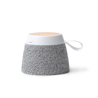 MONARK - Speaker with an RPET and bamboo housing and a magnetic ring for smartphones