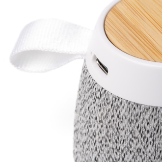 MONARK - Speaker with an RPET and bamboo housing and a magnetic ring for smartphones