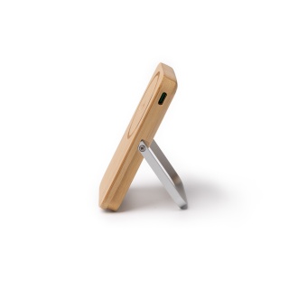 YOKAS - Power Bank, 5000mAh, with a bamboo case and a magnetic wireless charger