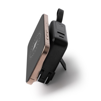 FREMONT - Wireless Power Bank (3-in-1) with Cable and Charging Adapters, 10,000 mAh