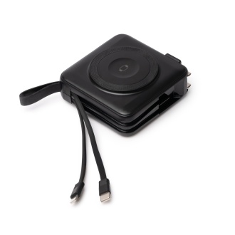 FREMONT - Wireless Power Bank (3-in-1) with Cable and Charging Adapters, 10,000 mAh