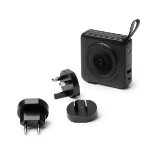 FREMONT - Wireless Power Bank (3-in-1) with Cable and Charging Adapters, 10,000 mAh