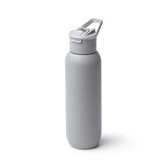BULGON - Recycled stainless steel thermos bottle with handle and straw, 500 ml