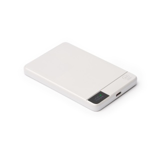 PROMAX - Powerbank (5000mAh) z ładowaniem bezprzewodowym i pierścieniem magnetycznym, korpus z aluminium z recyklingu