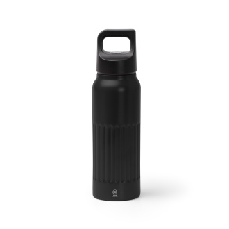 MORONI - Double-walled bottle made from recycled stainless steel with a handle and push-button lid, 500 ml