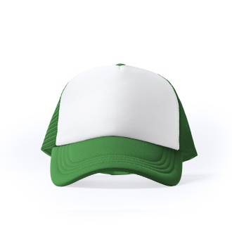 Barny - A polyester baseball cap with a padded front panel in white