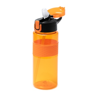 ZONDA - RPET bottle with a straw and a push-button cap