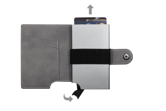 Wally Porto Vegan - Aluminiowy portfel RFID z wegańskim etui