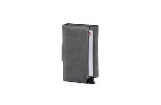 Wally Porto Vegan - Aluminiowy portfel RFID z wegańskim etui