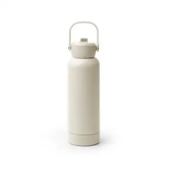 MIDGAR - Butelka termiczna ze stali nierdzewnej z recyklingu ze słomką i uchwytem, 730ml