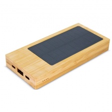 WOODZ SUNNY - Bambusowy powerbank z panelem solarnym