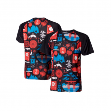 KENEL - T-shirt fullprint z okrągłym dekoltem i krótkimi raglanowymi rękawami.