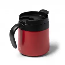 Vake - Kubek ze stali nierdzewnej 304 pochodzącej z recyklingu z podwójnymi ściankami z odkręcaną pokrywką i uchwytem. Pojemność: 350 ml.