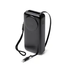 PERAL - Powerbank 20000 mAh, wyświetlacz LED, zintegrowany kabel USB C