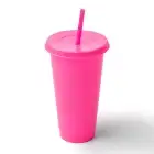 BAKY - Kubek z pokrywką i słomką z PP z recyklingu, 710ml